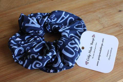 Blue USA Zipper Scrunchie