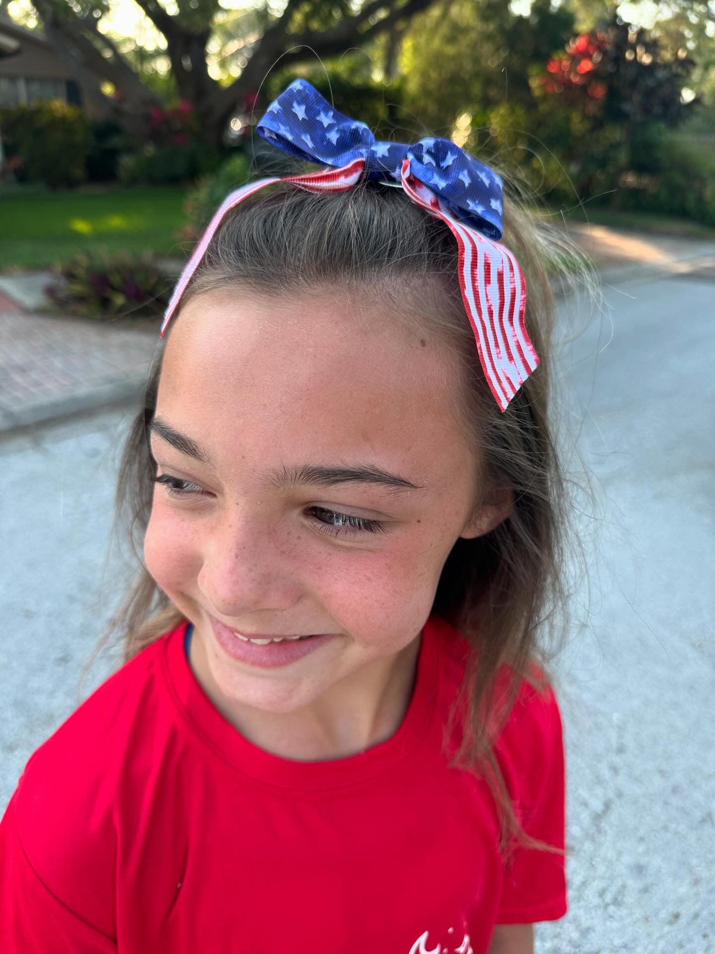 USA Flag Hair Bow