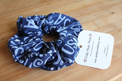 Blue USA Zipper Scrunchie