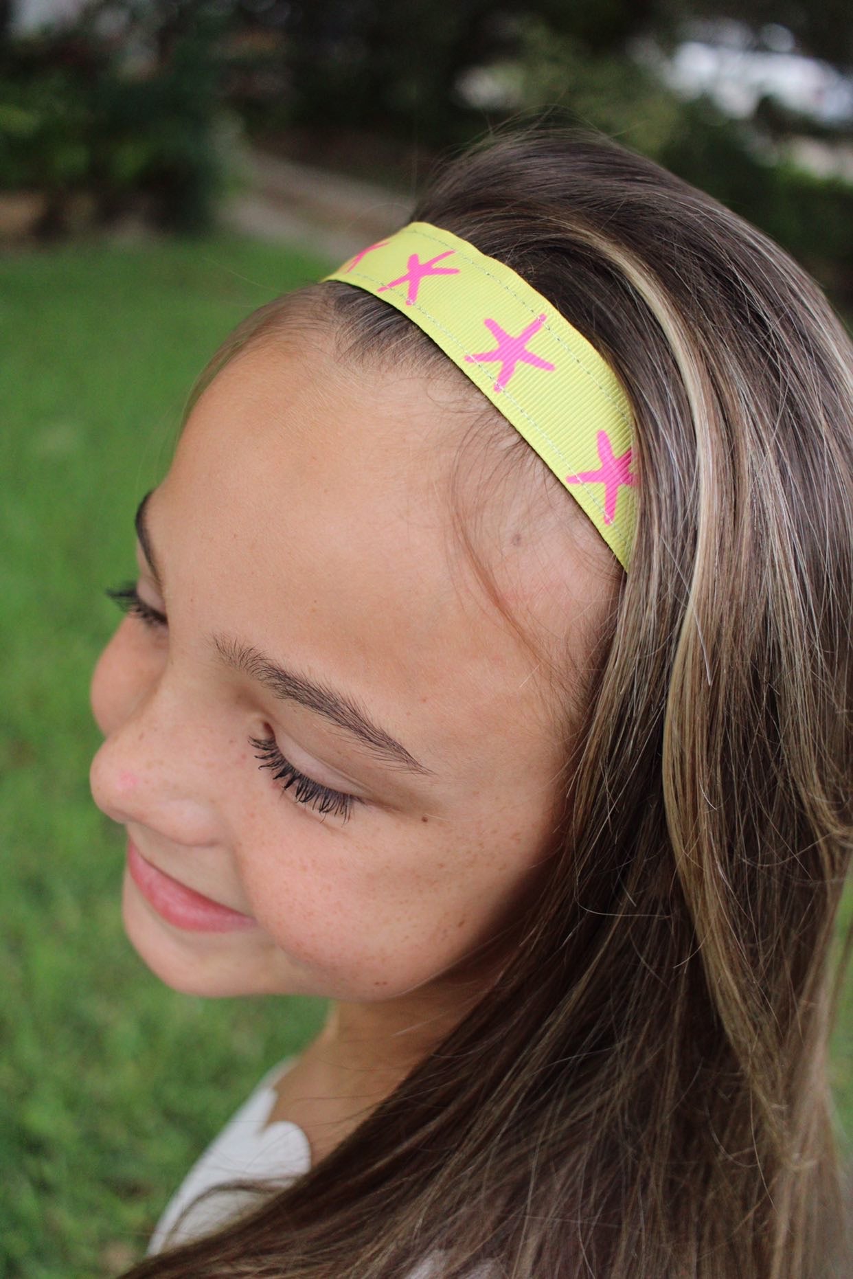 Yellow Pink Starfish Headband