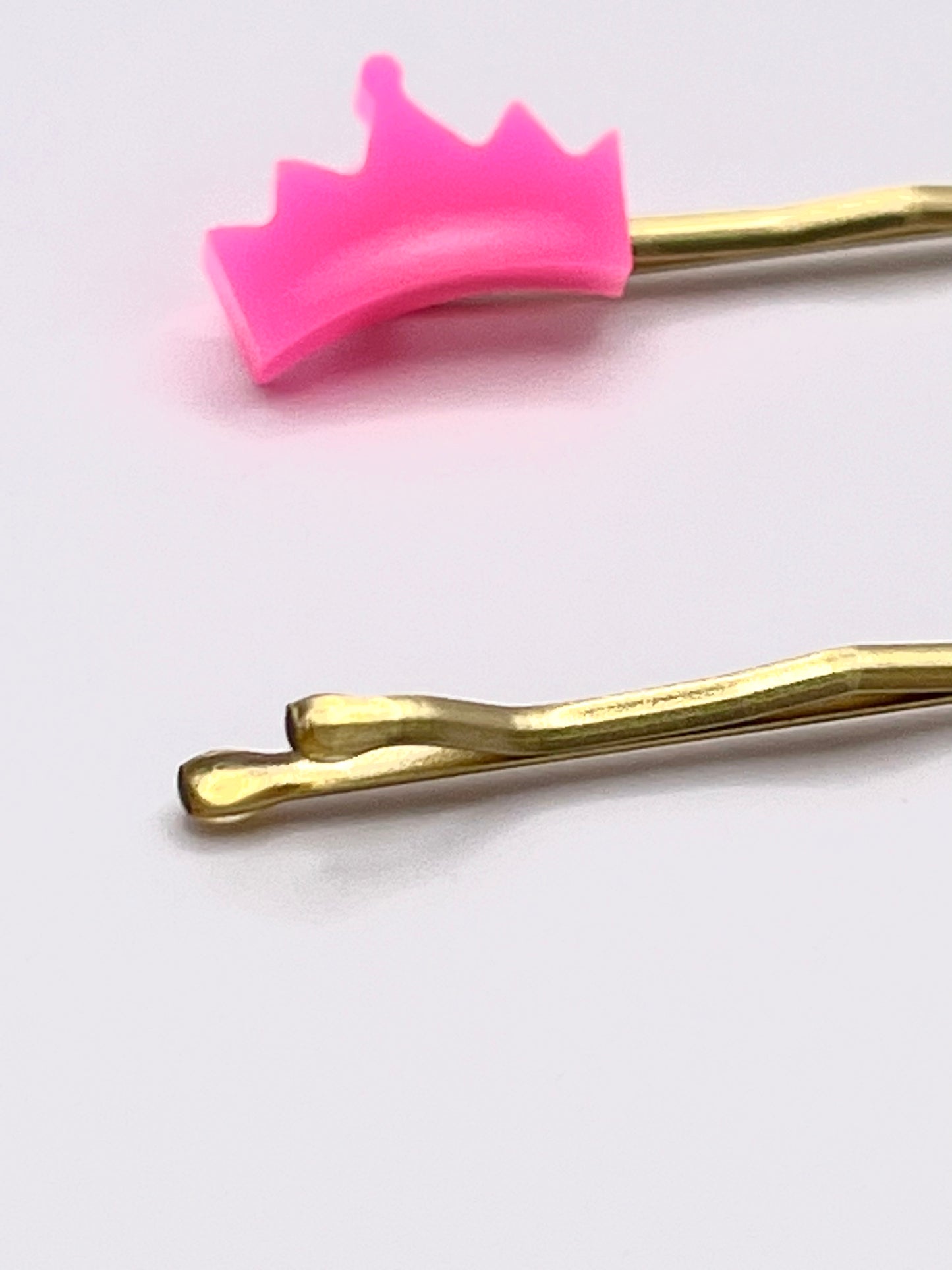Pink Crown Bobby Pin Set