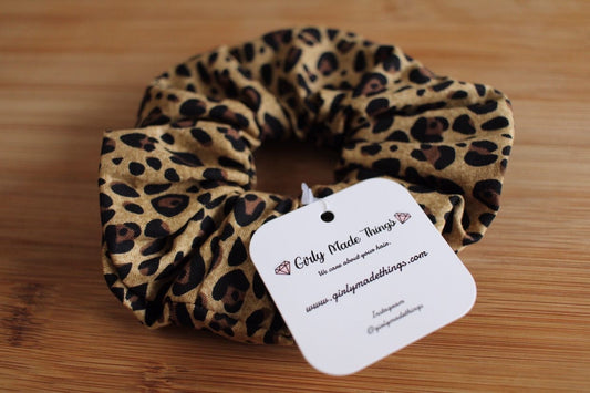 Leopard Print Zipper Scrunchie