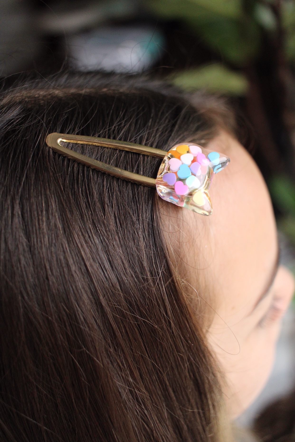 Cat Love Confetti Hair Clip Set