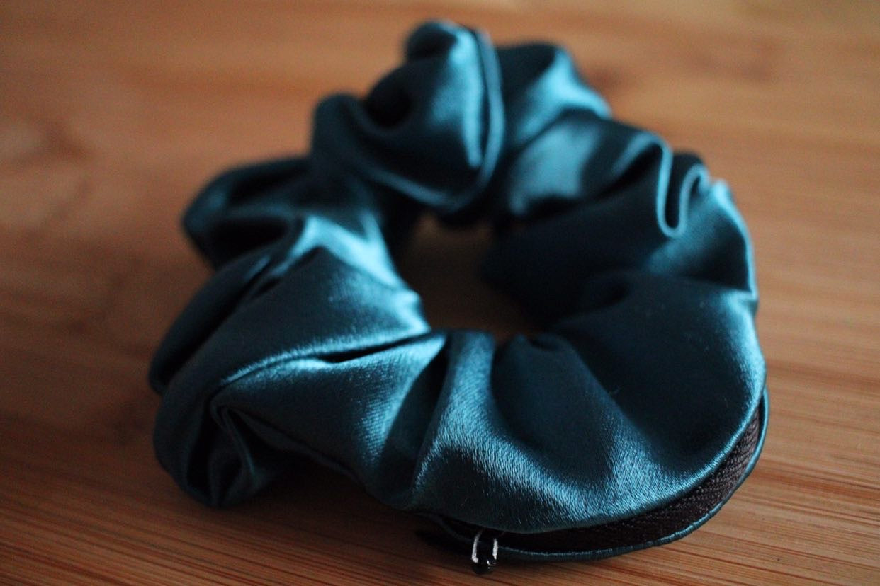 Forest Satin Zipper Scrunchie