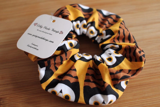 Retro Owl Zipper Scrunchie