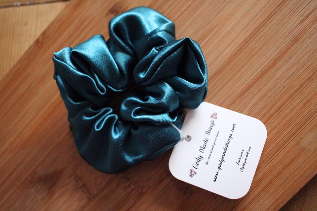 Forest Satin Zipper Scrunchie